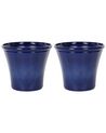 Set di 2 vasi da fiori blu navy ⌀ 55 cm KOKKINO_841554
