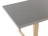 Záhradný betónový stôl 180 x 90 cm sivá/svetlé drevo ORIA_804551