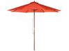 Parasol de jardin en bois avec toile rouge ⌀ 270 cm TOSCANA _677614