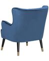 Velvet Wingback Chair Blue VARBERG_747117
