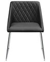 Set of 2 Dining Chairs Faux Leather Black ARCATA_808565