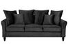 3-istuttava sohva samettinen musta BORNHOLM_748475