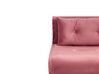 Conjunto de sofás-cama com 3 lugares em veludo rosa VESTFOLD_851644
