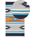 Kelim Teppich Baumwolle mehrfarbig 80 x 150 cm geometrisches Muster Kurzflor NORATUS_869393