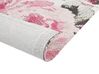 Teppich Baumwolle rosa Blumenmuster 200 x 300 cm Kurzflor EJAZ_854072