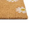 Coir Doormat Daisy Pattern Natural TOPKO_904986