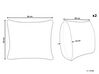 Conjunto de 2 almofadas de alto perfil com enchimento de penas 50 x 60 cm FELDBERG_811417