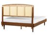 EU King Size Bed with LED Light Wood VARZY_899904