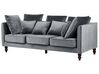 3 Seater Velvet Sofa Grey FENSTAD_732139