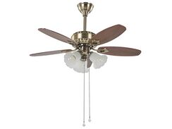 Tuuletinvalaisin 3 polttimoa tumma puu/kulta NADELA