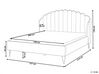 Łóżko welurowe 140 x 200 cm beżowe AMBILLOU_857629