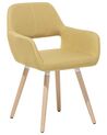 Set of 2 Fabric Dining Chairs Yellow CHICAGO_693735