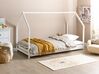 Łóżko dziecięce domek drewniane 90 x 200 cm białe APPY_911204
