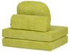 Sofá-cama de 1 lugar em bombazine verde claro OLDEN_906438