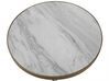 Marble Effect Side Table White with Gold RAMONA_705786