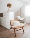 Wooden Chair with Rattan Braid Light Wood MIDDLETOWN_894427