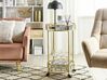 Round Metal Drinks Trolley Gold with Terrazzo Effect SHAFTER_791110