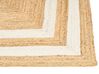Teppich Jute beige 160 x 230 cm geometrisches Muster Kurzflor GEMEREK_885066