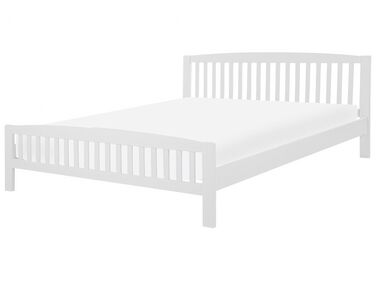 Klasická bílá dřevěná manželská postel 180x200 cm CASTRES