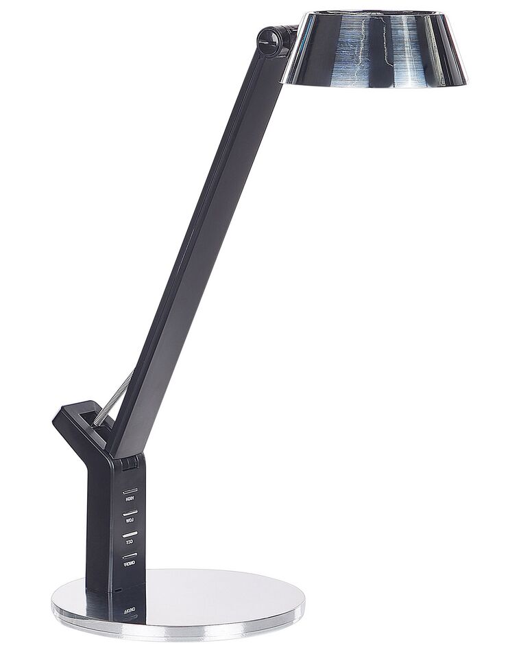 Schreibtischlampe LED Metall silber 40 cm verstellbar mit USB-Port CHAMAELEON_854100