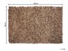 Béžový shaggy kožený koberec 160x230 cm MUT_673053