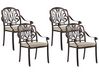 Lot de 4 chaises de jardin marron foncé ANCONA_765481