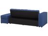 Sectional Sofa Bed with Ottoman Navy Blue FALSTER_751477
