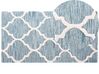Teppich Wolle hellblau 80 x 150 cm marokkanisches Muster Kurzflor YALOVA_674733
