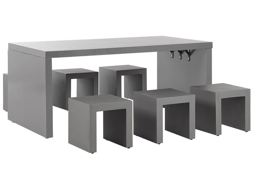 6 seater concrete dining table clearance