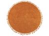 Okrúhly bavlnený koberec ø 140 cm oranžový HALFETI_837556