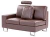 Right Hand Corner Leather Sofa Brown STOCKHOLM _674450