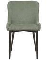 Conjunto de 2 cadeiras de jantar em tecido verde EVERLY_881864