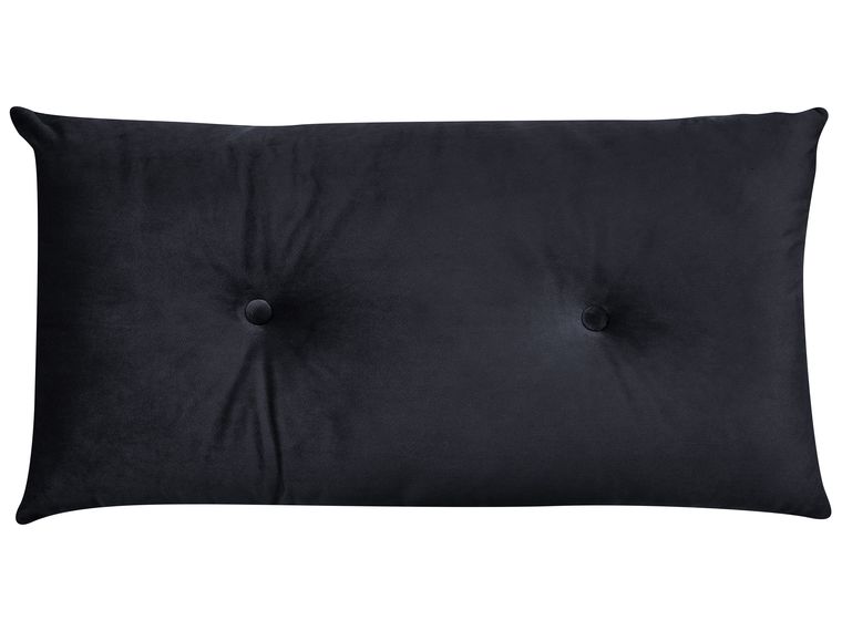 Beliani 3-Sitzer Sofa 'Arvika' In Schwarzem Samtstoff – Gesteppt, Mit Acryl-Füßen Und Dicken Sitzkissen