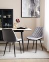Conjunto de 2 cadeiras de jantar em veludo cinzento MARIBEL_905391