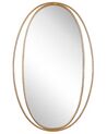 Specchio da parete di forma ovale in color oro 90x55 BESSON_747442
