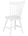 Conjunto de 2 sillas de madera de caucho blanco BURGES_793399