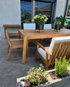 Akátový zahradní jídelní stůl 210 x 90 cm ze světlého dřeva LIVORNO_872910