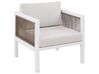 Lounge Set Aluminium weiß 5-Sitzer Auflagen beige BORELLO_786208
