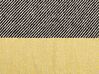 Manta decorativa em algodão cinzento e amarelo 125 x 150 cm LAPU_839593