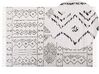 Gulvtæppe hvid/sort uld 140 x 200 cm ALKENT_852497