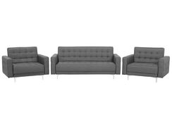 5-istuttava vaaleanharmaa kangasverhoiltu sohvaryhmä ABERDEEN