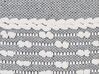 Fehér és szürke pamut díszpárna rojtokkal 45 x 45 cm BRAHEA_843244