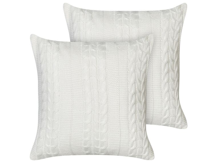 2 bawełniane poduszki dekoracyjne białe CADETIA_915773
