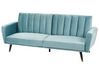 Sofa rozkładana welurowa jasnoniebieska VIMMERBY_849781