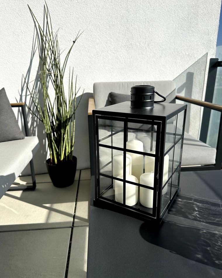 Lanterne Décorative Beliani Bintan - Métal Noir, Style Scandinave
