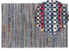 Teppich Baumwolle bunt 140 x 200 cm Kurzflor ALANYA_482281