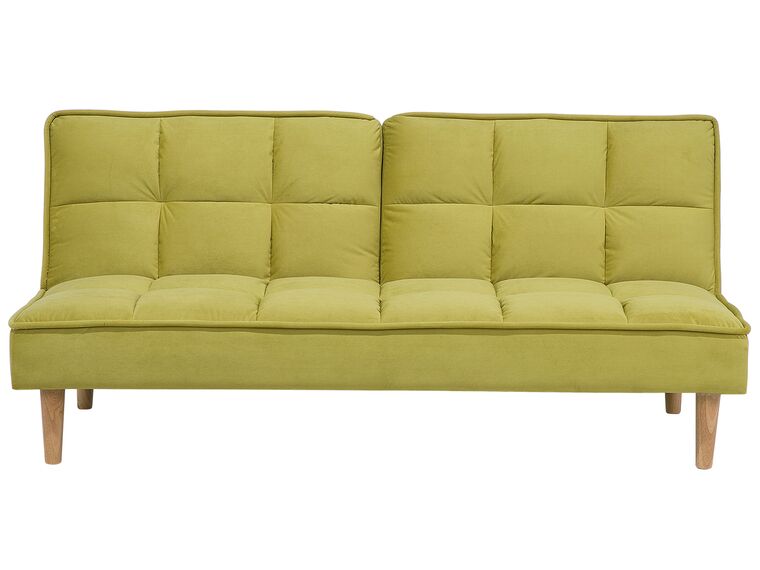 Divano letto moderno in tessuto giallo verde SILJAN_702094