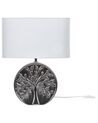 Lampada da tavolo ceramica argento e bianco 48 cm KHERLEN_822567