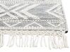 Alfombra de lana blanco/negro 160 x 230 cm PAZAR_855570