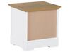 Bedside Table White with Light Wood WINGLAY_756325
